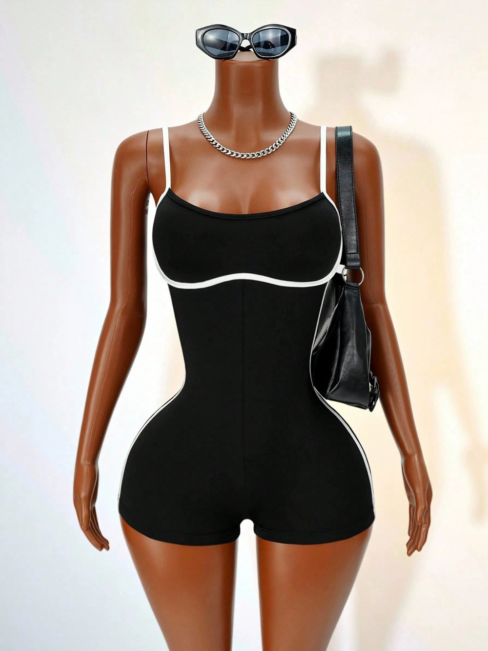 ZARA Versatile Color Block Strappy Sleeveless Sporty Jumpsuit
